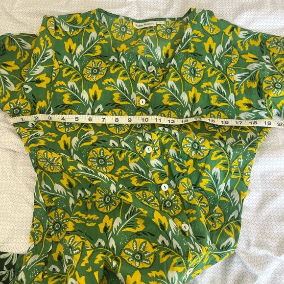 Roller Rabbit Green Zana Button-Down Maxi Dress - Picture 10 of 11